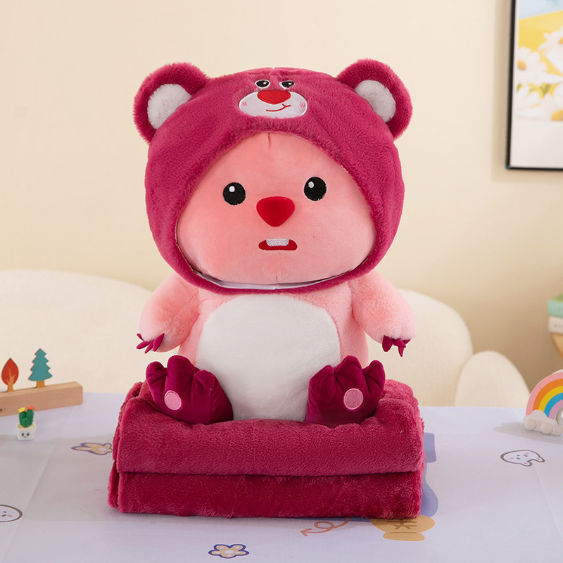 抱枕被子创意玩偶公仔空调毯二合一午睡毛毯