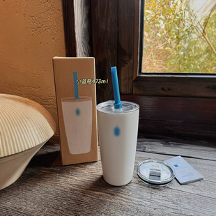 Small Blue Bottle Coffee Cup Drop-resistant Blue Bottle Vacuum Kettle Stainless Steel Water Cup Gift Car Double Layer 304 Thermos Cup