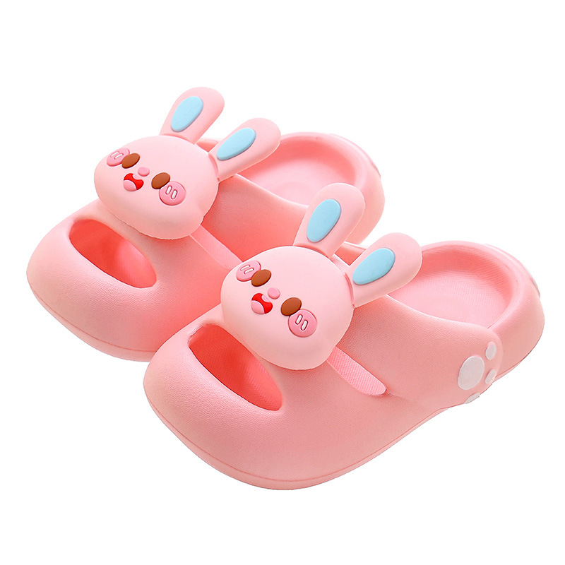 Zapatillas para niños antideslizantes pies antiapestosos conejo zapatillas para niños hogar interior niñas bebés niños lindos sandalias verano