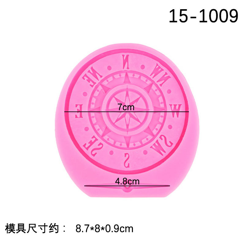 Engranaje mecánico brújula hornear molde de silicona fondant cake decoración DIY hecho a mano chocolate epoxi
