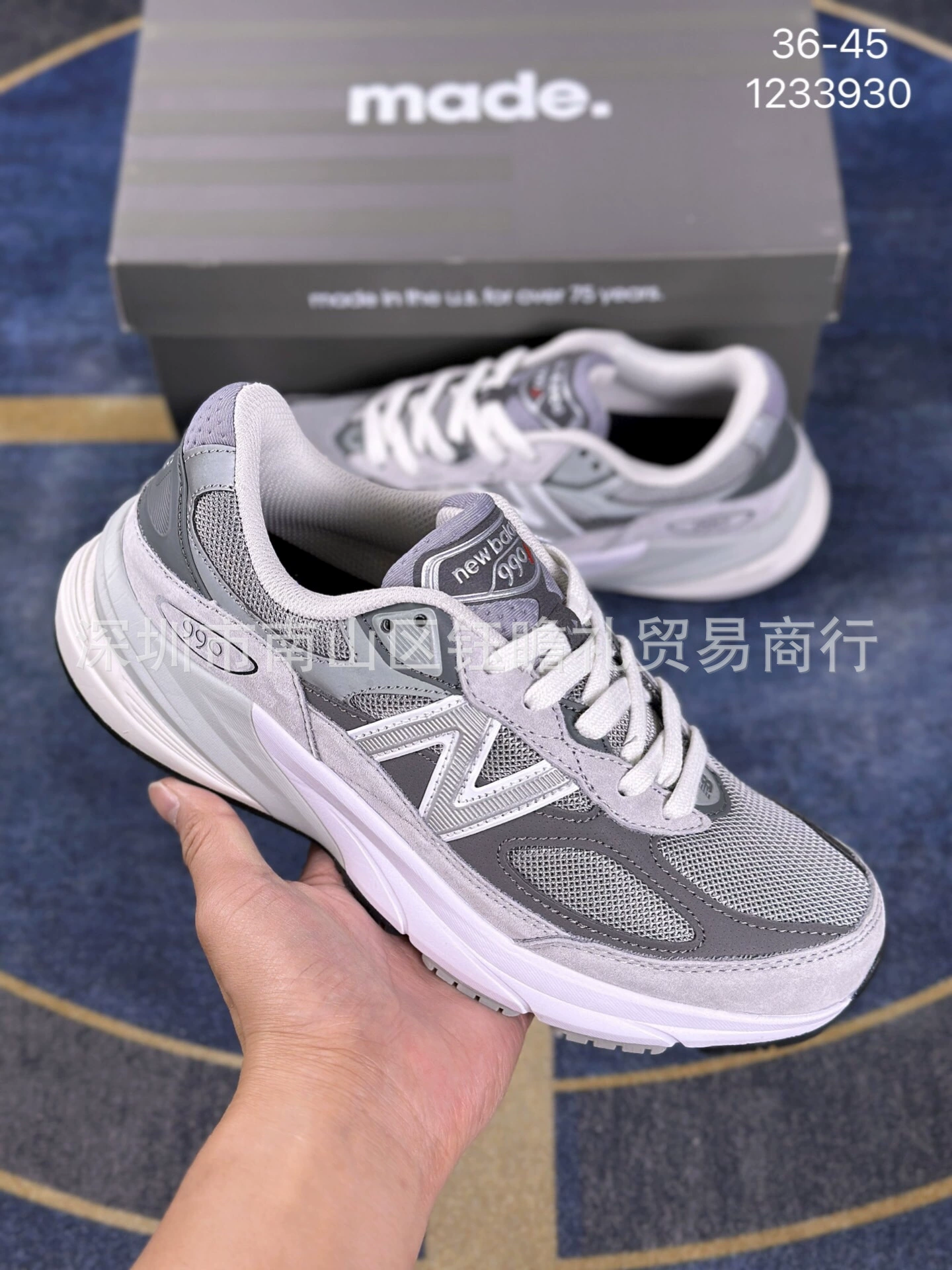 Кроссовки (New Balance) повседневные из сетки и замши, легкие, размеры 36–45