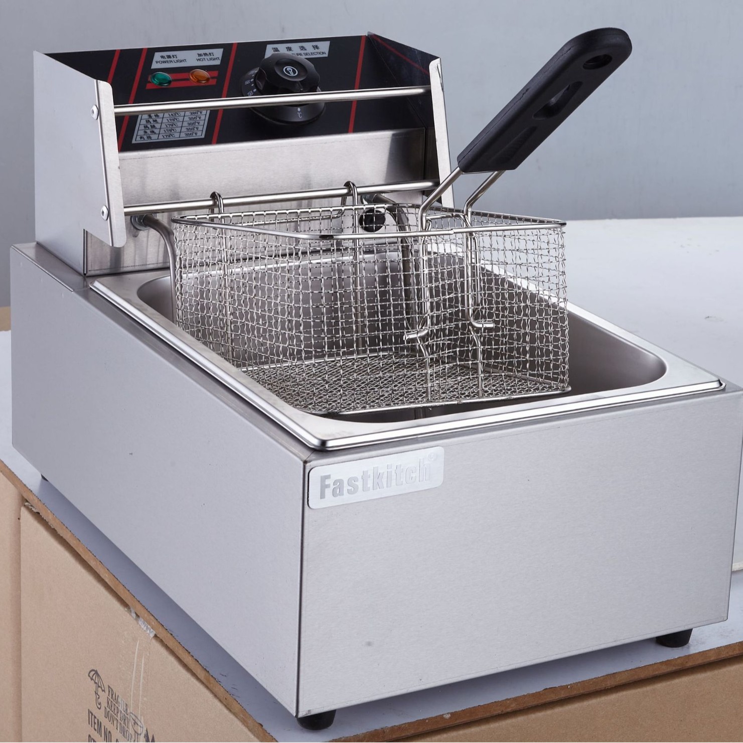 单缸单筛电炸炉烤炉电加热烤串平底锅多用铁板烧