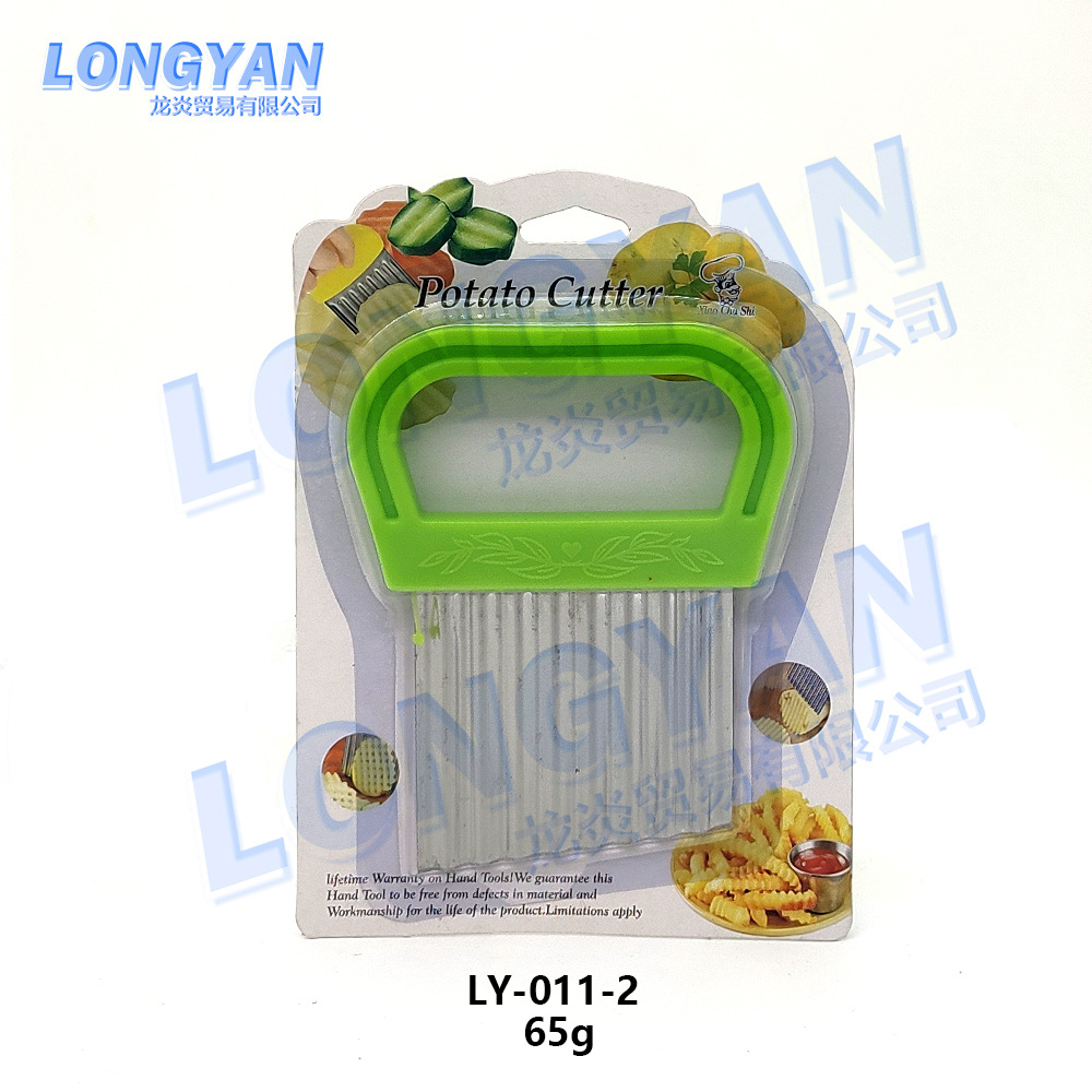 Cortador de patatas de dientes de lobo cortador de patatas ondulado cuchillo de onda doméstico cortador de verduras herramienta de corte de patatas fritas