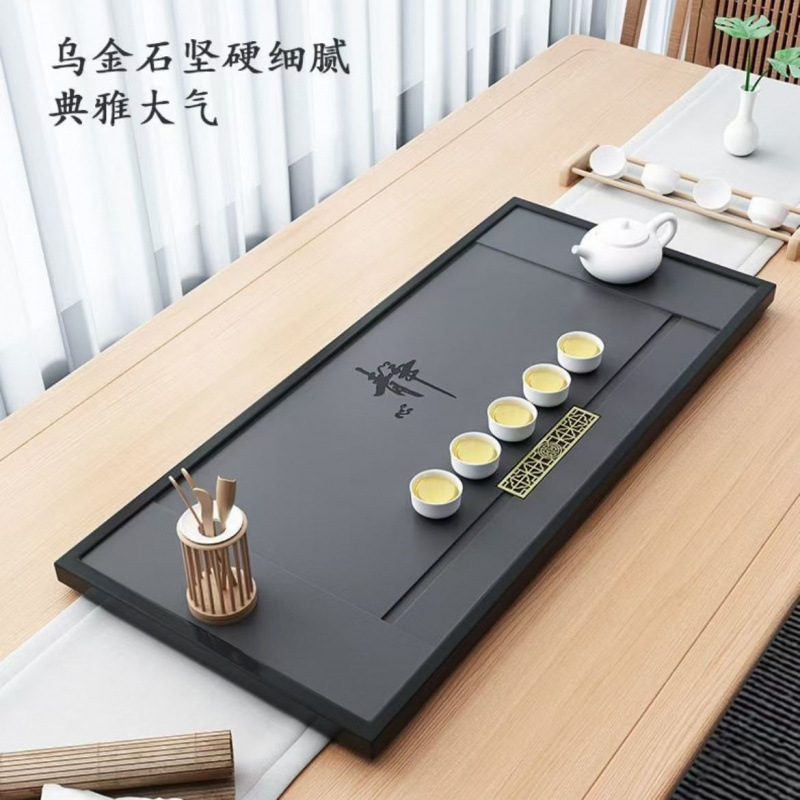 Nuevo tipo de mesa de té sintética de piedra de oro integral imitación de piedra doméstica oficina moderna simple drenaje directo