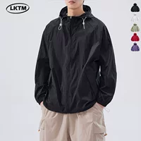 LKTM мужская одежда # открытый лед шелк тонкий солнцезащитный крем мужской UPF50 анти-ультрафиолетовый и дышащий солнцезащитный костюм куртка