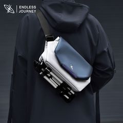 ワオファクトリー機能性クロスボディバッグメンズクロスボーダーハンドバッグ多機能ショルダーバッグチェストバッグ卸売コントラストカラーデザイン