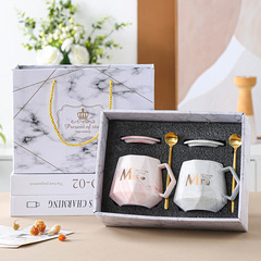 Mark cup gift set ceramic coffee cup wedding souvenir high-end business wedding gift cup logo 