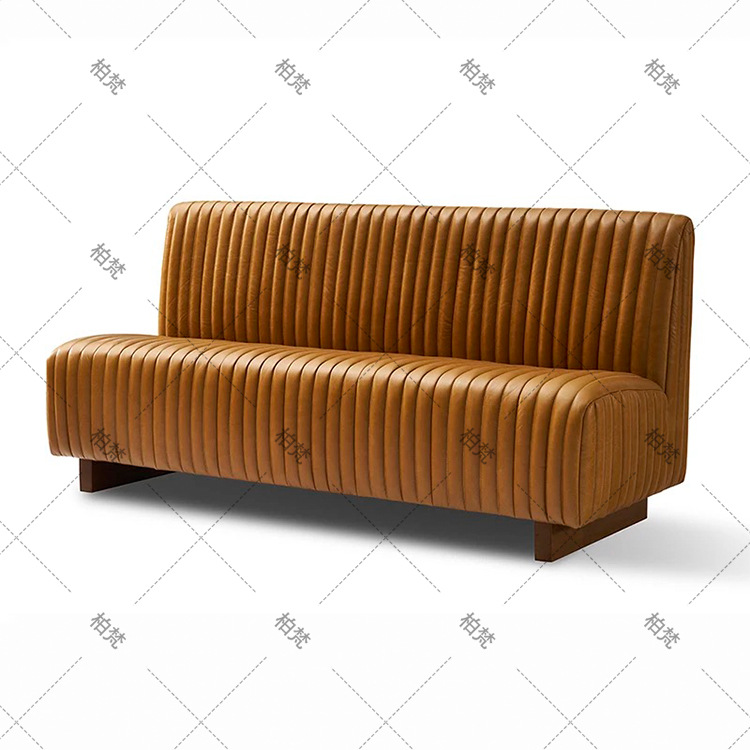 Almacenamiento sofá de madera sólida sofá curva de forma especial contra la pared cafetería cadena de tiendas restaurante comercial exclusivo transfronterizo