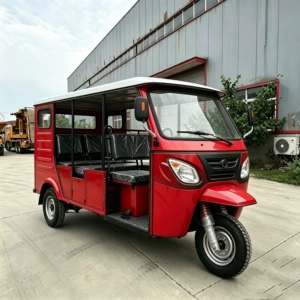 Foreign trade export passenger-carrying fuel-powered tricycle for Southeast Asia, multi-seater, fully enclosed cabin passenger transport tricycle