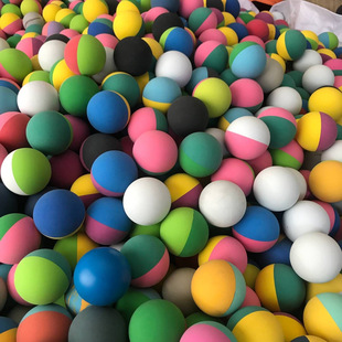 12 free shipping 6 cm hollow elastic ball beginners Basic training skillet children's toys printed logo