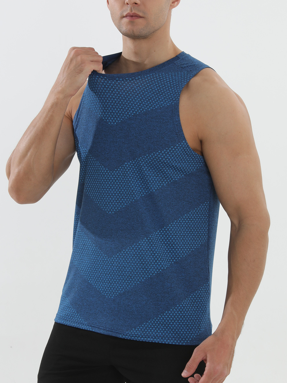 Chalecos de secado rápido para hombres transfronterizos estampados baloncesto de verano corriendo Fitness elasticidad transpirable chalecos de maratón para hombres image 9