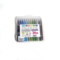 新しい 24 色ソフトヘッド水彩ペンマーカーペン学生絵画フックラインペン文具セット卸売
