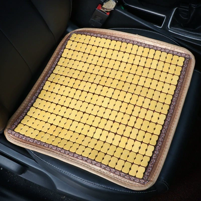 Cool pad Mat Cooling Seat Cushion Breathable Mahjong - beige-narrow-edge-bamboo-square-mat