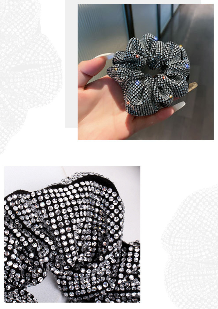 Daily Occasion Rhinestone Material Retro Waves Rhinestone Sequins Hair Tie