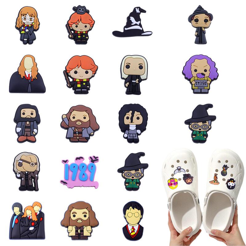Cross-border Harry Potter series hole shoes shoe buckle pvc detachable shoe decoration diy shoe accessories hole shoes festival pie