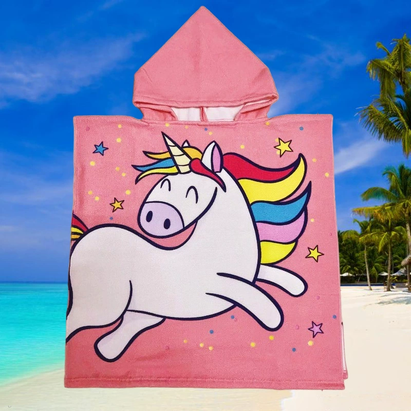 Новый мультяшный детский банный накидка супер мягкий ребенок плавает, впитывает воду и быстро сушит, может носить халат с капюшоном банный плащ