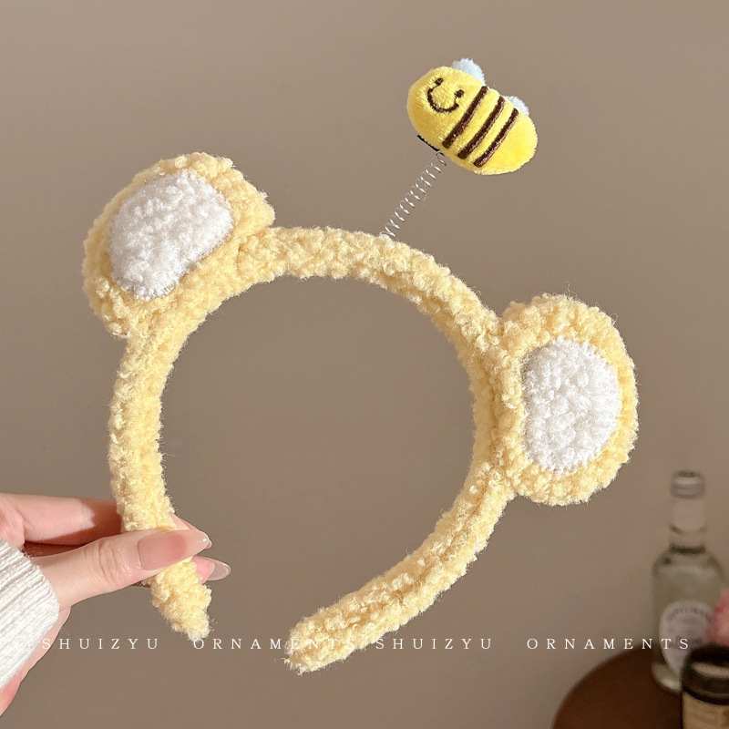 Cute pelúcia lavado facial correa de cabello para mujeres 2025 nuevo tipo de máscara especial para el cabello de maquillaje atar cabello correa de cabello