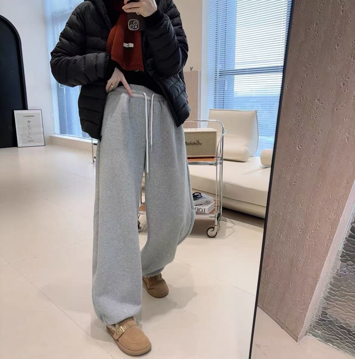 자칭 홋카이도 스키 팬츠 980G 양고기 벨벳 겨울 발가락 두 바지 캐주얼 팬츠 Y1203G