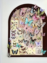 蝴蝶毛毡墙贴造型入户背景软木板照片展示板墙面装饰DIY首饰收纳