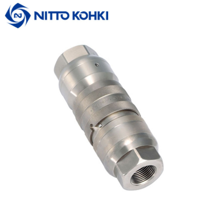 日东工器NITTO平面快速接头FF-3S连接配管无空气式双向型锁扣高压