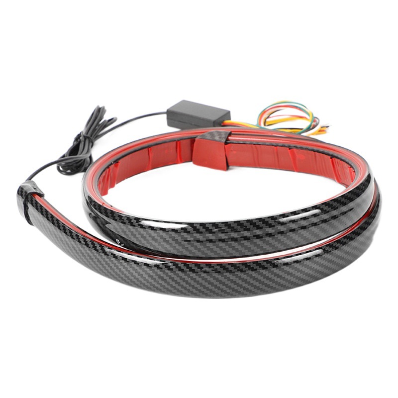 Red light car tail carbon fiber non-perforated tail light driving light modified streamer turn signal high-position brake light