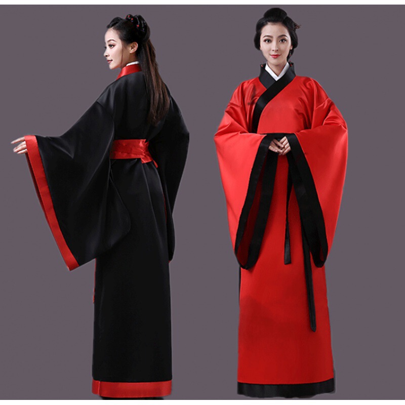 Ancient Costume Hanfu Men and Women Adult Etiquette Costume Chinese Studies Class Teacher Di Zi Gui Confucius Institute Costume Show