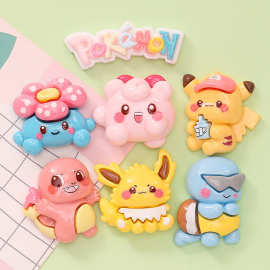 可爱卡通小精灵字牌 diy奶油胶手机壳鞋扣发夹钥匙扣树脂饰品配件