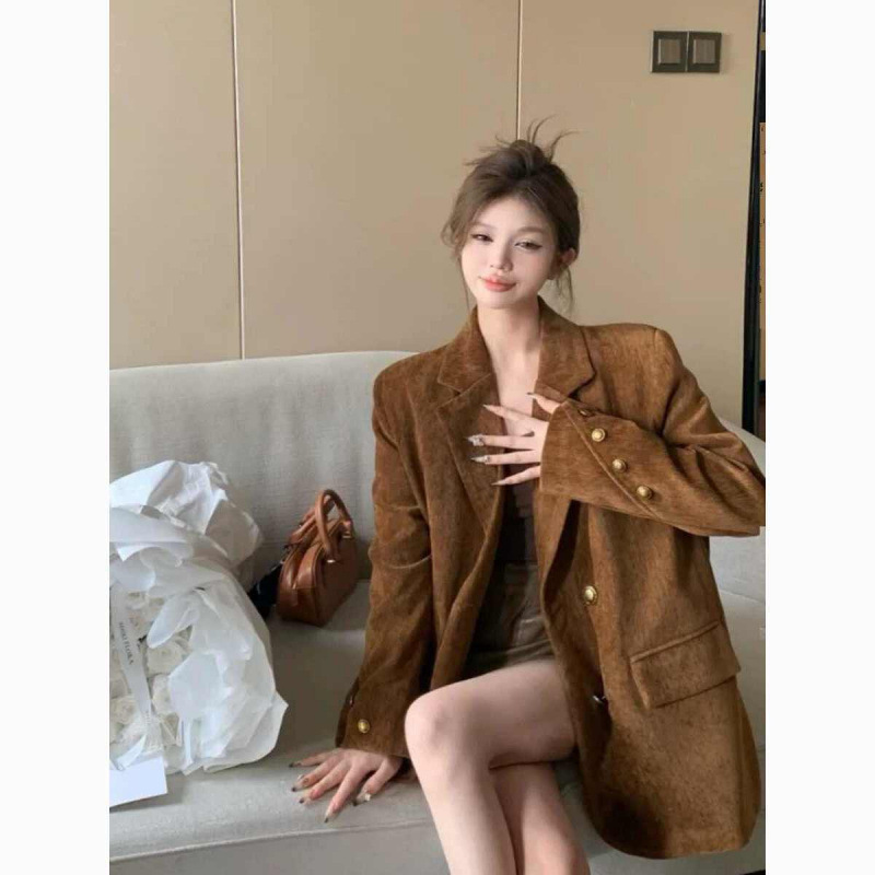 Shanli Dadi Chenille Black Jacket Women's Autumn and Winter Chanel Style Niche Suit New Elegant Thickened Suit