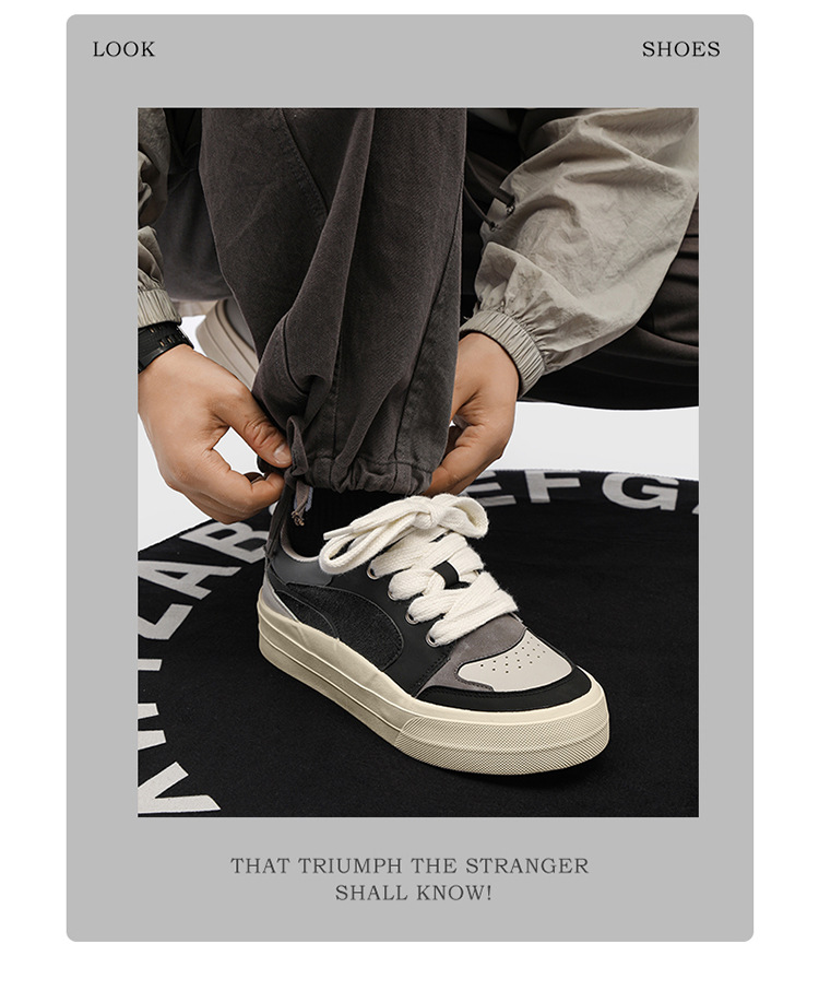 2025 new niche design couple sneakers men's low cut sports and leisure versatile thick soled casual men's shoes trendy X136_voghion.com