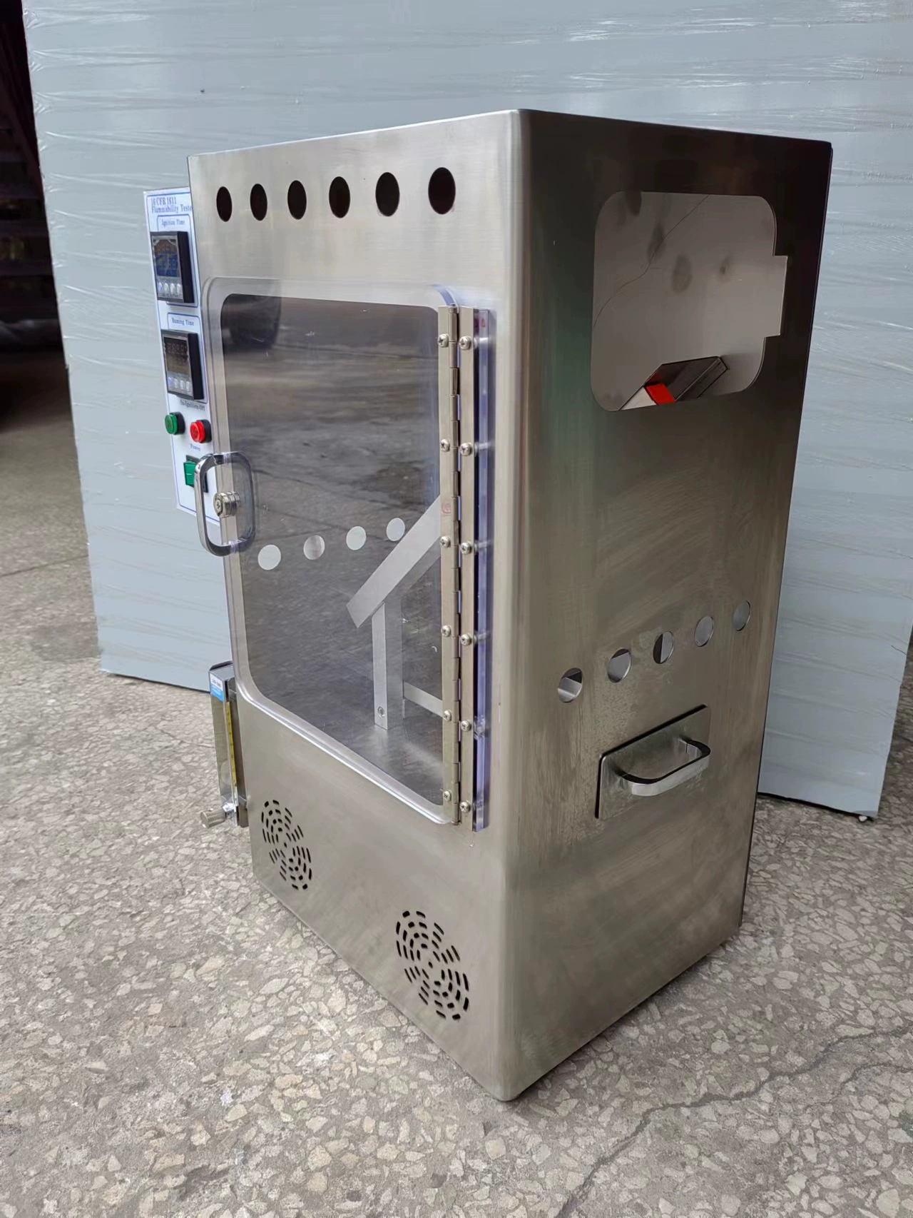 16 CFR 1611 виниловая пластиковая пленка Тестер воспламеняемости пластиковая пленка 45 градусов огнестойкость