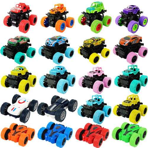 Cross-border children's toy excavator inertial four-wheel drive stunt off-road vehicle boy toy car children's street stall wholesale