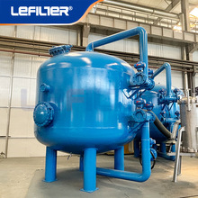 不锈钢外壳石英砂过滤器处理大流量水大型工厂循环水净化系统