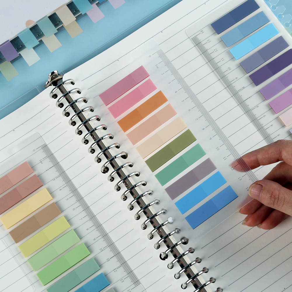 Pegatinas de índice de hojas sueltas de PET de venta caliente Pegatinas de notas adhesivas de color de color de color ins