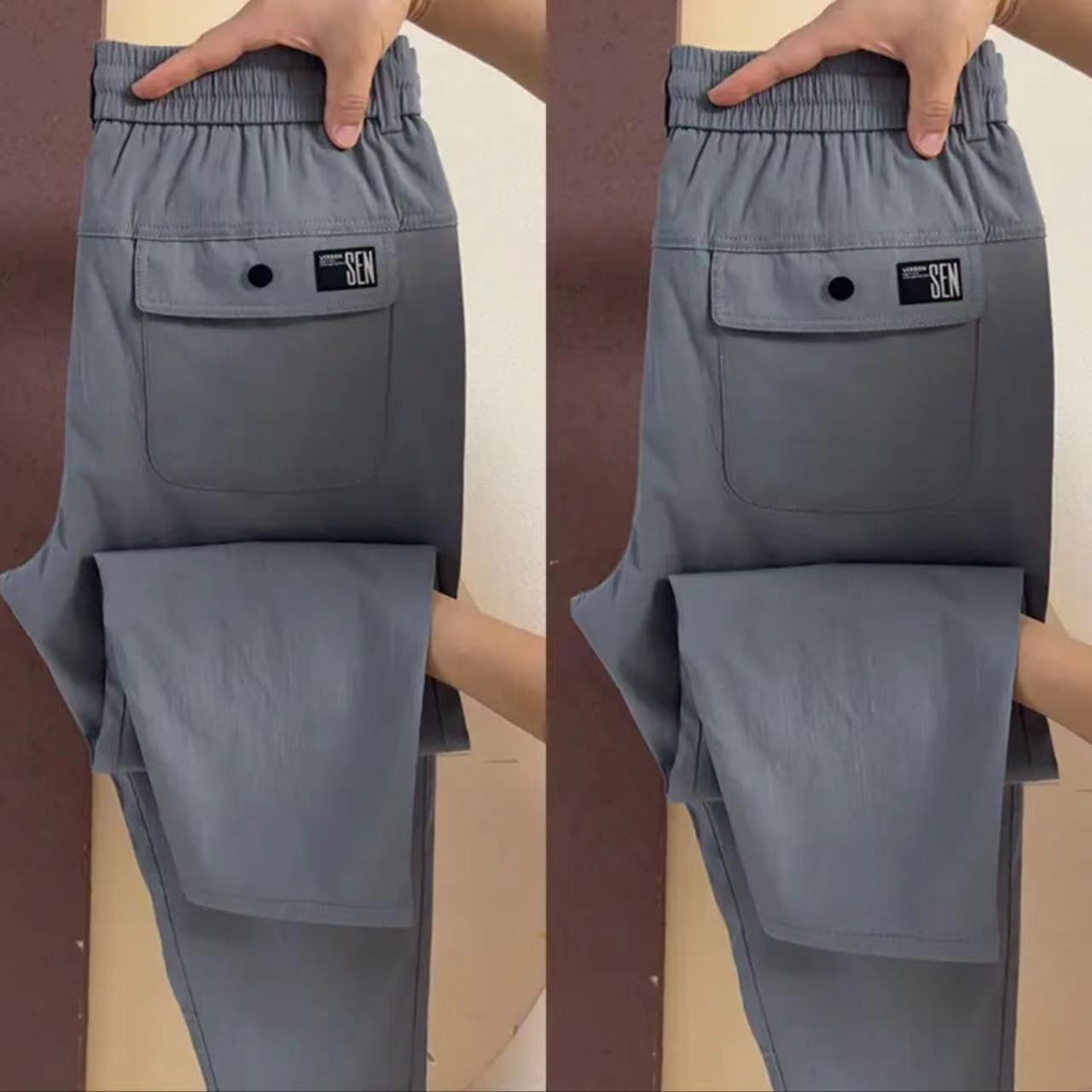Summer thin solid color quick dry comfortable breathable trousers