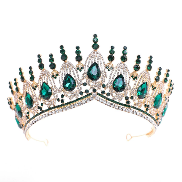 Golden bottom green diamond