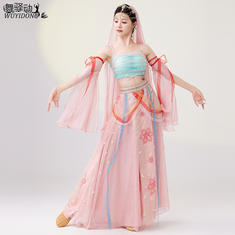 Classical Dance Costumes, Exotic Style, Western Dance Costumes, Han and Tang Dynasty Costumes, Chinese Style Performance Costumes, Female Fairy-Like Flowing Performance Costumes