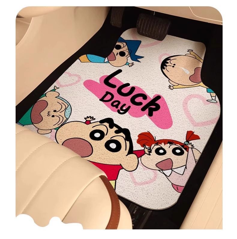 Dropshipping Cartoon Car Wire Ring Floor Mats Universal Floor Mats Cute Washable Car Interior Anti-Dirty Single Piece Car Mats
