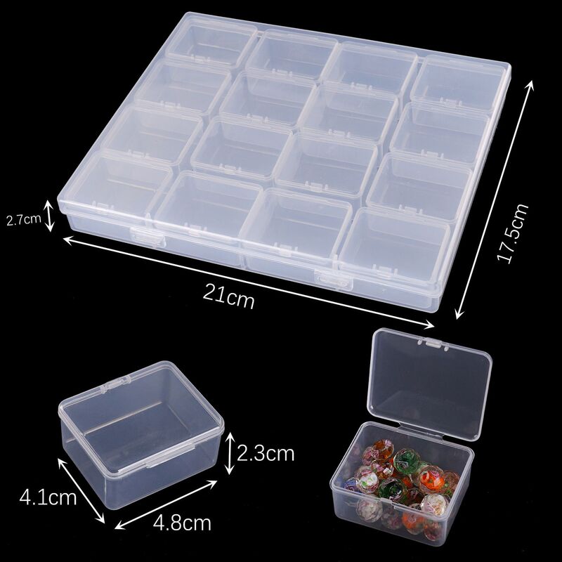 透明プラスチック多段階取り外し可能透明ジュエリー収納ケースアクセサリーイヤリング指輪レゴ玩具整理ケース|undefined