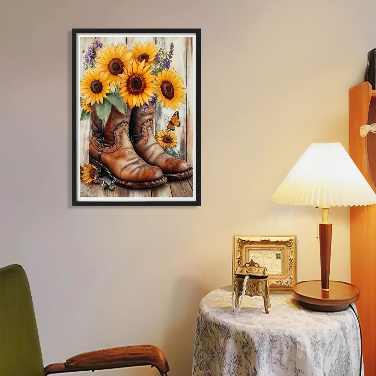 Ventas en caliente de nuevos girasoles de bordado cruzado retro sala de estar DIY bordado kit manual fabricantes al por mayor image 2