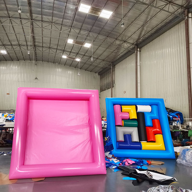 充气俄罗斯方块站立式平式团队组合拓展趣味运动会道具九宫格