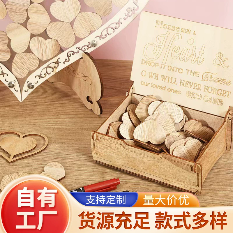 Свадебная стойка регистрации Деревянная свадебная вечеринка Подпись рабочего стола Украшение День Святого Валентина Юбилей Ремесла