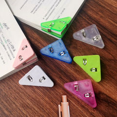 Transparent corner clip for wholesale plastic PP multifunction book corner prevent curl triangle clip with logo customization