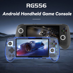ANBERNICの新型RG556携帯機のandroid 13大画面ホールのジョイスティックのハンドルが流れてスクリーンのゲームを投げます。
