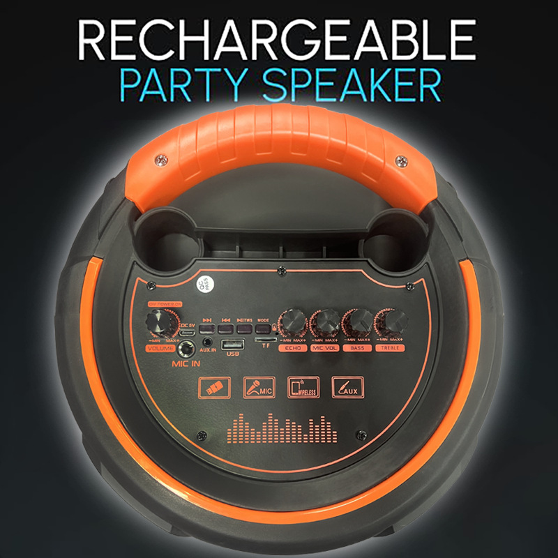 Comercio exterior explosión de alto volumen de 8 pulgadas portable karaoke bluetooth altavoz estéreo subwoofer