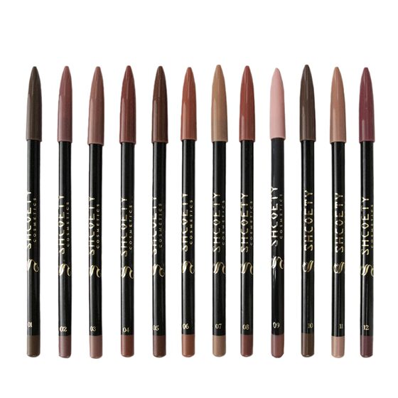 SHCOETY cross-border 12-color matte lip liner suit nude lipstick lasting non-decolorization lip liner makeup