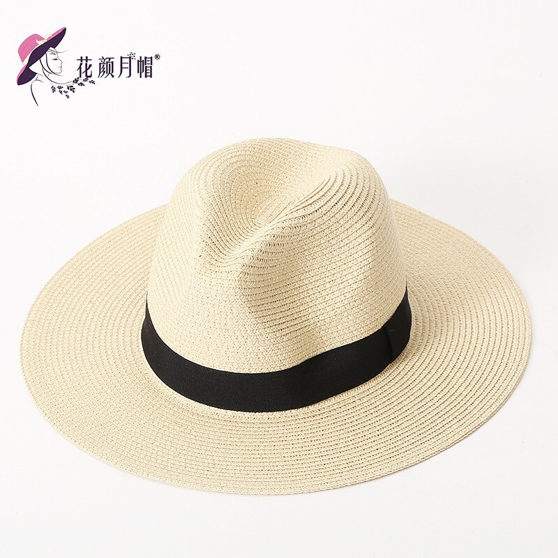 Korean Style Men's Panama Straw Hat Woven Sun Hat Men's Jazz Hat Holiday Beach Sun Protection Hat Korean Style Men's Panama Straw Hat Woven Sun Hat Men's Jazz Hat Holiday Beach Sun Protection Hat