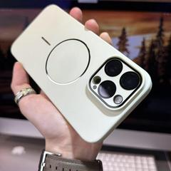 アップル16promax携帯ケースPC超薄型肌感マグネットマイクロリング保護鏡iPhone15保護カバーハード