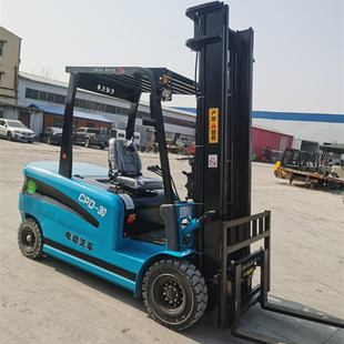 New Energy Ride-On Electric Forklift, Four-Wheel Environmentally Friendly Truck, 1-3.5 Ton Warehouse Cargo Pallet Truck