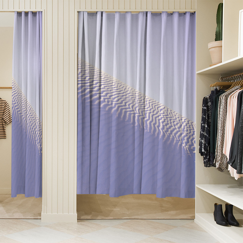 Customized Floating Purple Sand Sea Modern Minimalist Dressing Room Door Curtain Digital Print Curtain Cross-Mirror Custom Design Dropshipping Customized Floating Purple Sand Sea Modern Minimalist Dressing Room Door Curtain Digital Print Curtain Cross-Mirror Custom Design Dropshipping