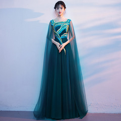 大合唱团演出服女长裙独唱演奏主持高端朗诵舞台指挥礼服成人古筝